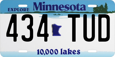 MN license plate 434TUD