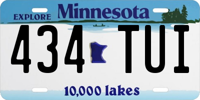 MN license plate 434TUI