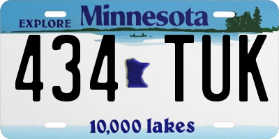MN license plate 434TUK