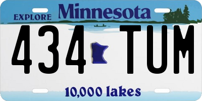 MN license plate 434TUM