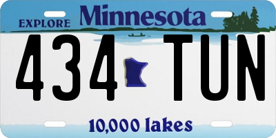 MN license plate 434TUN