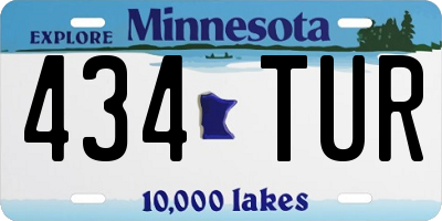 MN license plate 434TUR