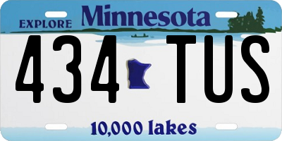 MN license plate 434TUS