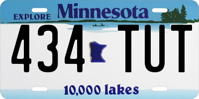 MN license plate 434TUT