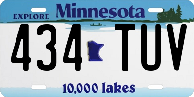 MN license plate 434TUV