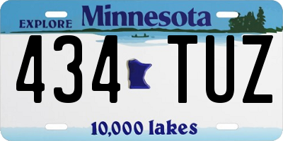 MN license plate 434TUZ