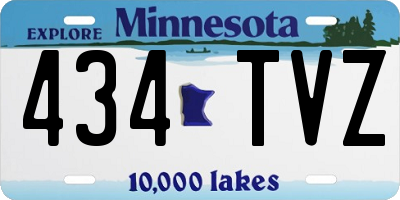 MN license plate 434TVZ