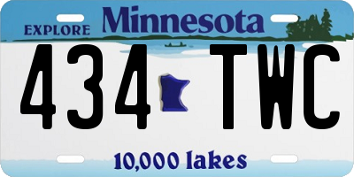 MN license plate 434TWC