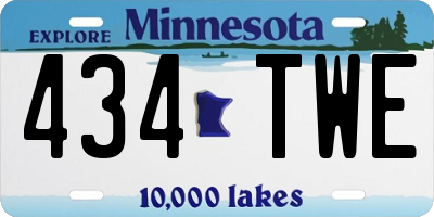 MN license plate 434TWE