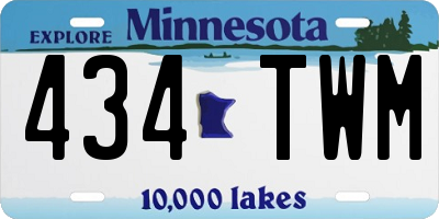 MN license plate 434TWM