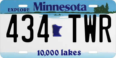 MN license plate 434TWR