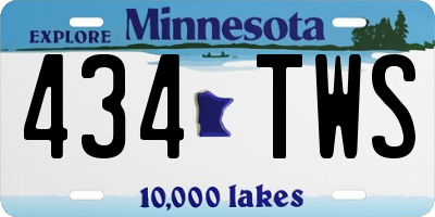 MN license plate 434TWS