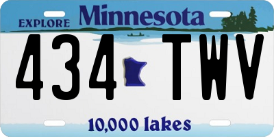 MN license plate 434TWV