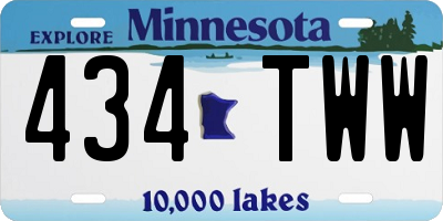 MN license plate 434TWW