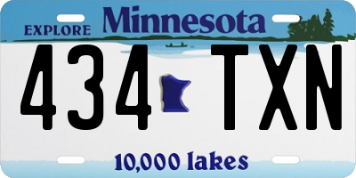 MN license plate 434TXN
