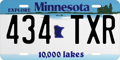 MN license plate 434TXR