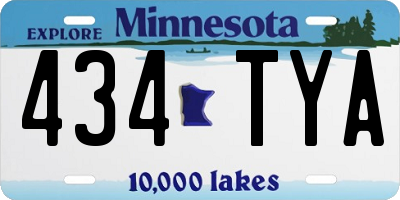 MN license plate 434TYA