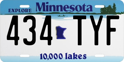 MN license plate 434TYF