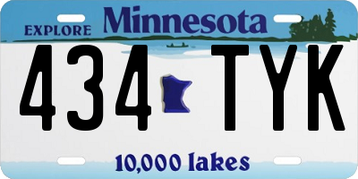 MN license plate 434TYK
