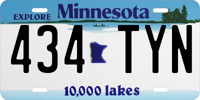 MN license plate 434TYN