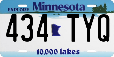 MN license plate 434TYQ