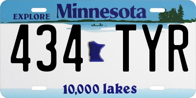 MN license plate 434TYR