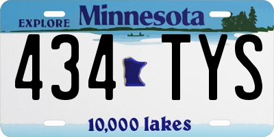 MN license plate 434TYS