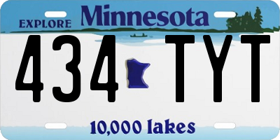 MN license plate 434TYT