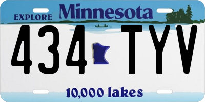 MN license plate 434TYV