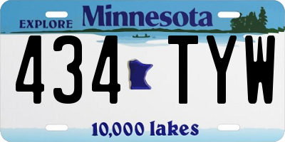 MN license plate 434TYW
