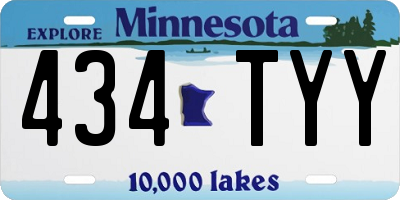 MN license plate 434TYY