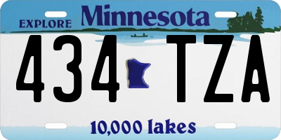 MN license plate 434TZA
