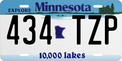 MN license plate 434TZP