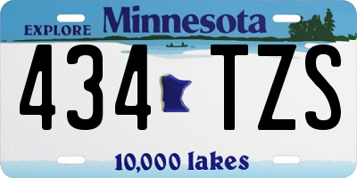 MN license plate 434TZS