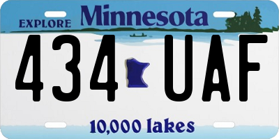 MN license plate 434UAF
