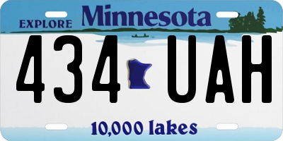 MN license plate 434UAH