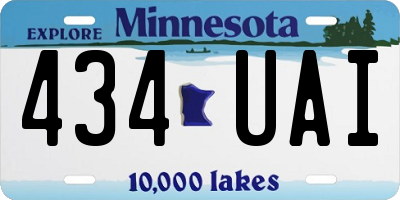 MN license plate 434UAI