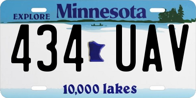 MN license plate 434UAV