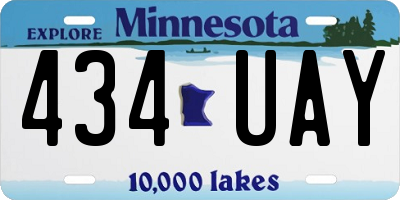 MN license plate 434UAY