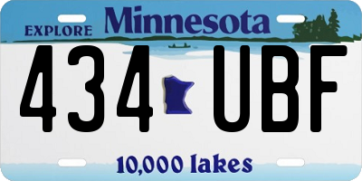 MN license plate 434UBF