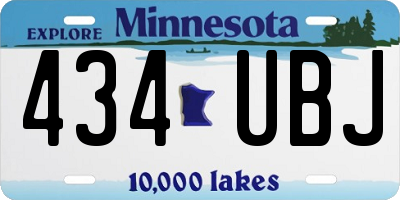 MN license plate 434UBJ