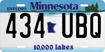 MN license plate 434UBQ