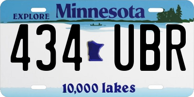 MN license plate 434UBR