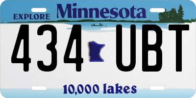 MN license plate 434UBT