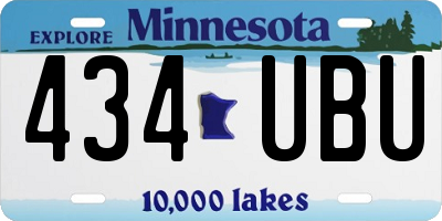 MN license plate 434UBU