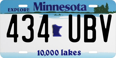 MN license plate 434UBV