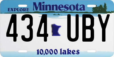 MN license plate 434UBY