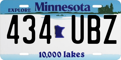 MN license plate 434UBZ