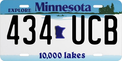 MN license plate 434UCB
