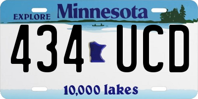 MN license plate 434UCD